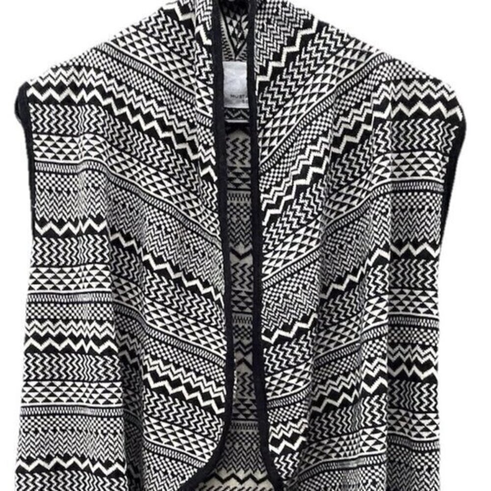 Mustard Seed Kimono Poncho Womens Large/XL Aztec Tribal Open Front w/Sleeves